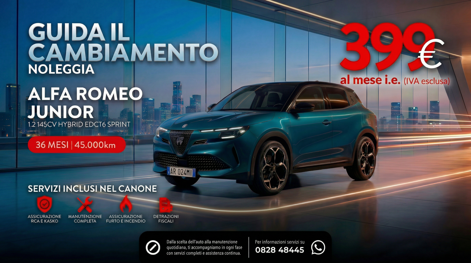 noleggio alfa romeo junior